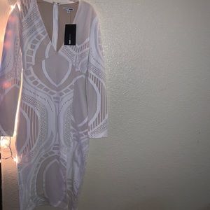 Texture Me Up Dress- White